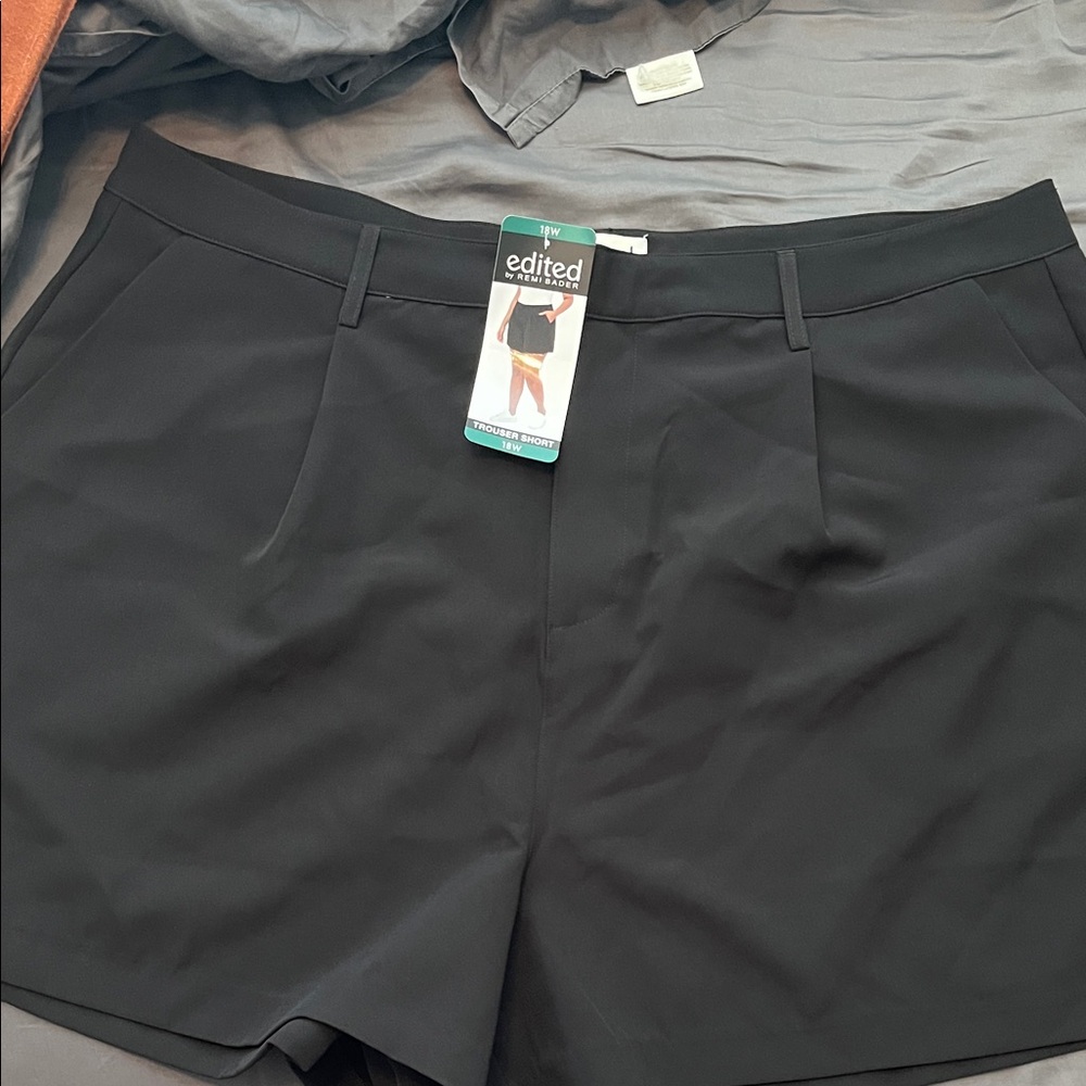 Edited High Waist Black Women's Shorts